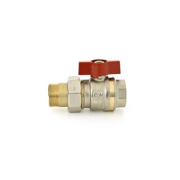 Шаровой кран латунный 1" ВР-НР со сгоном, ручка-бабочка, серия BVR-F, Danfoss 065B8205 lnd
