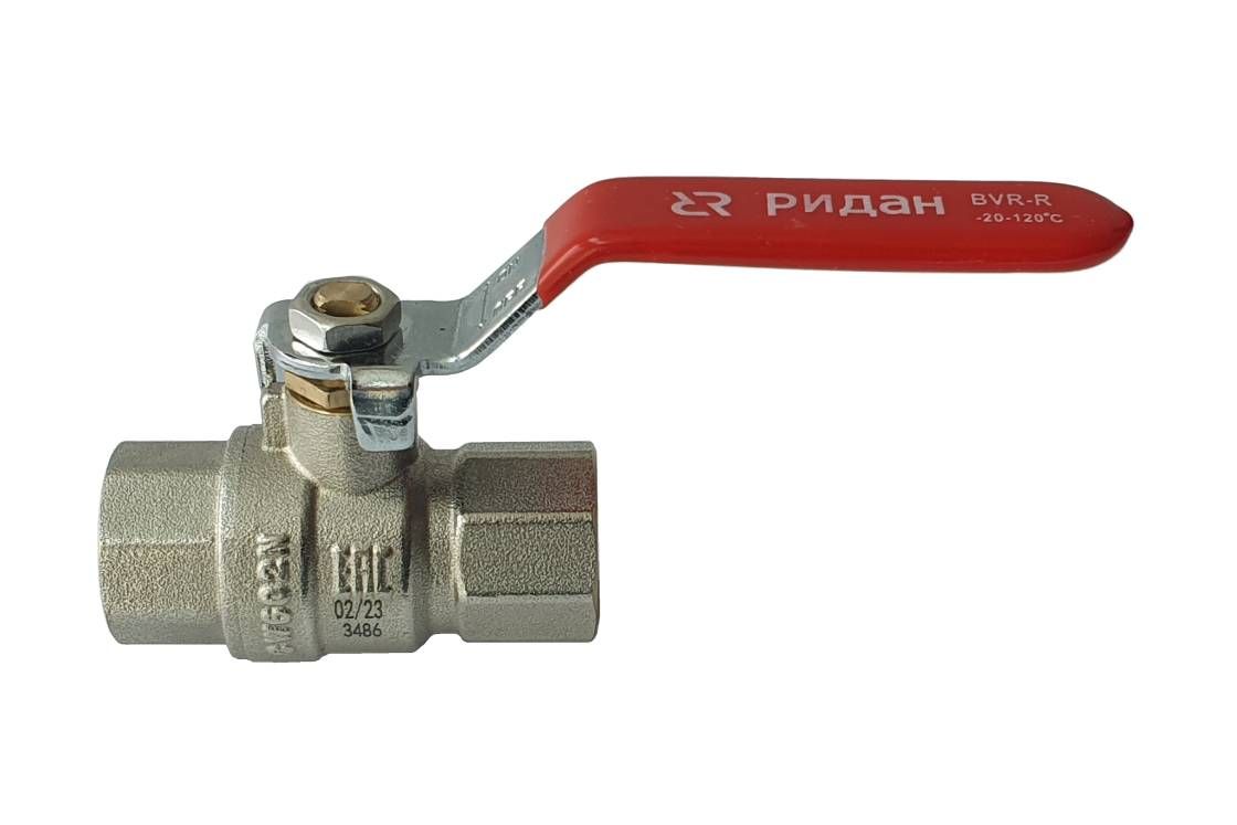 Ridan 065B8307R - BVR-R Кран шаровой РИДАН PN40 DN15 с внутренней резьбой; Т от -20С ...+120С; материал корпуса латунь CW602N