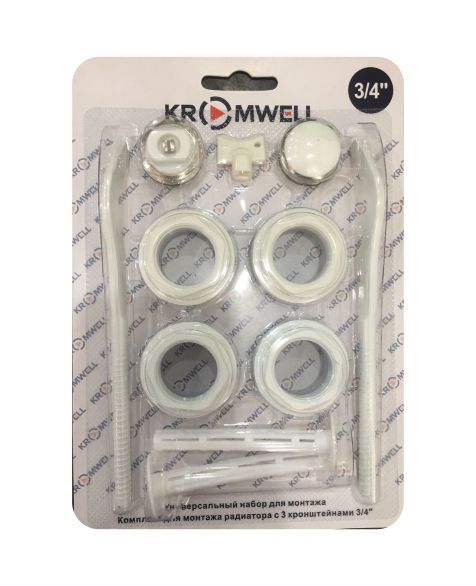 Euros Kromwell Комплект 3/4"для монтажа радиатора, с 2 кронштейнами, EU.ST6154040 34_k