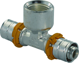 S-PRESS ТРОЙНИК С ВНУТРЕННЕЙ РЕЗЬБОЙ ЛАТУННЫЙ 20-RP3/4"ВР-20 '10В (замена на 1070597)