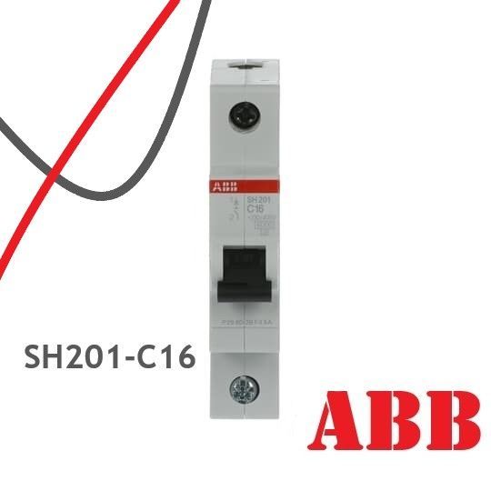 Автоматический выключатель ABB SH201-C 16,16A 6kA 1P тип С 2CDS211001R0164
