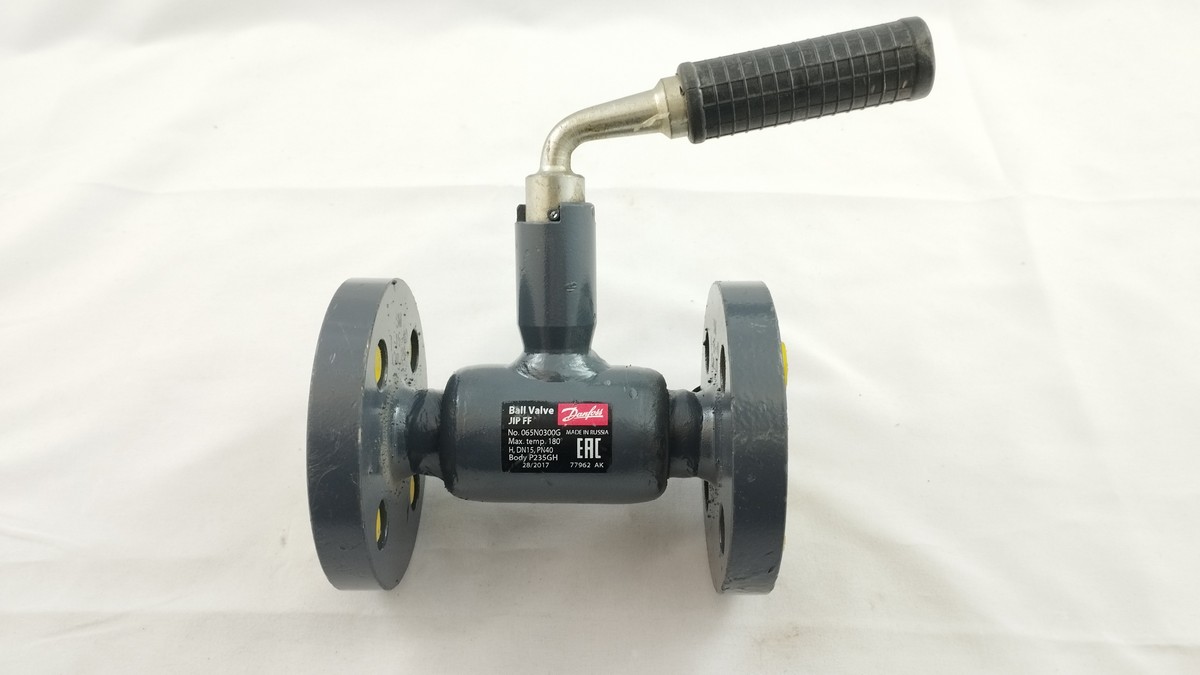 Danfoss 065N0300G - JIP Premium FF Кран шаровой фланцевый Ду15 Ру40 Тмакс=180С с рукояткой