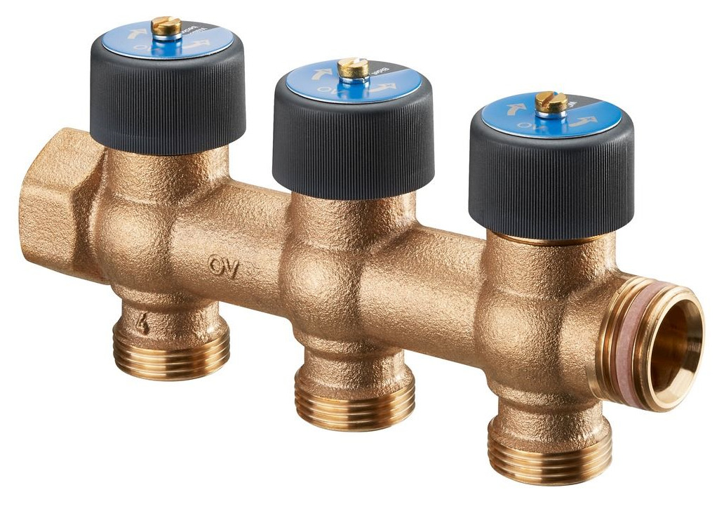 ГРЕБЁНКА OVENTROP MULTIDIS R 3/4" X 3/4" - 3 ОТВОДА КОЛЛЕКТОР DN 20 БРОНЗА