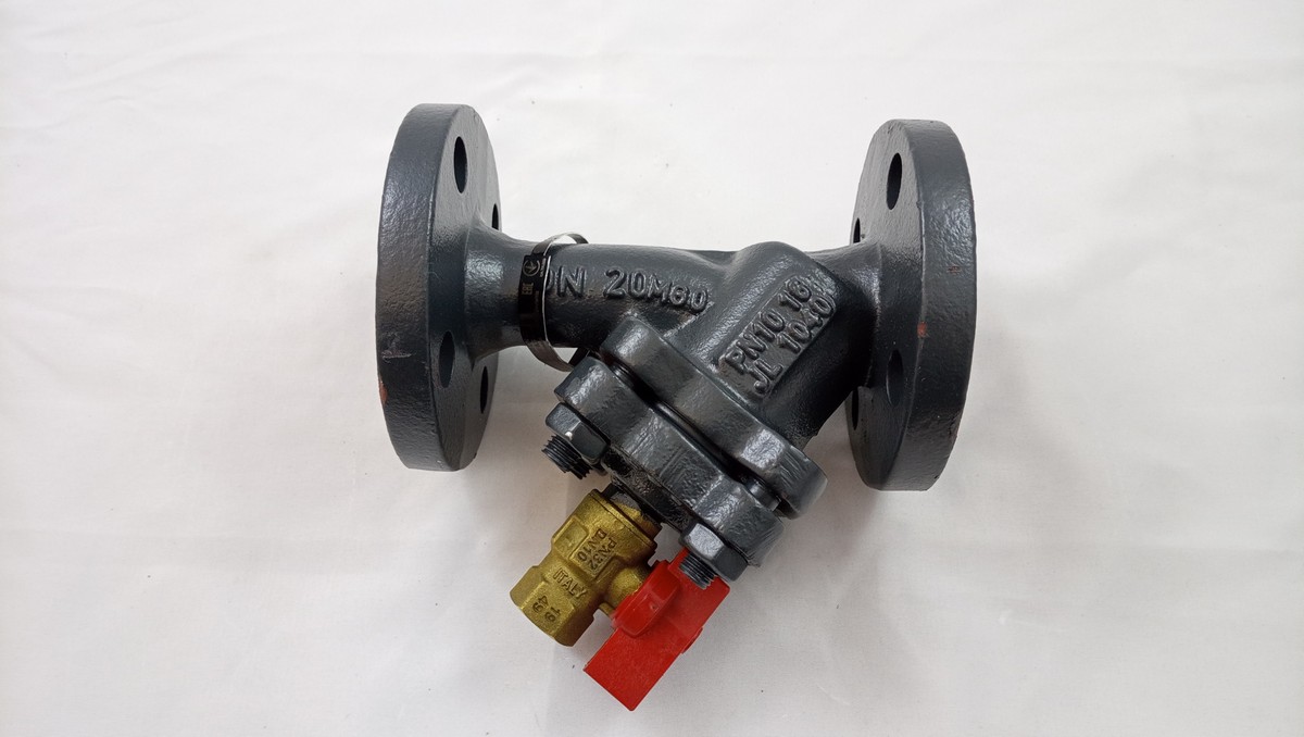 Danfoss 065B7727 - Фильтр сетчатый FVF Ду20 со сливным краном, чугун, фланцевый, Ру16