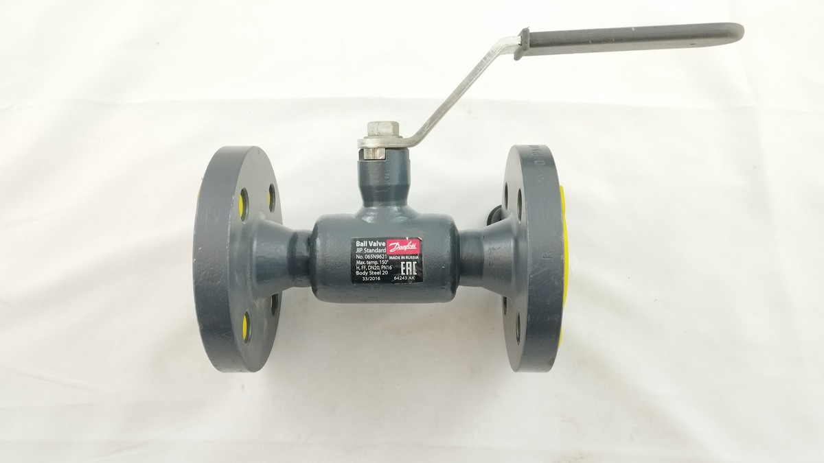 Danfoss 065N9621 - JIP Standard FF Кран шаровой фланцевый Ду20 Ру16 Тмакс=150С с рукояткой