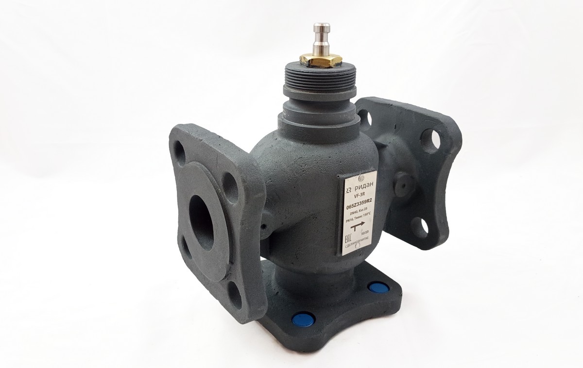 Ridan 065Z3359R2 - Клапан Ридан VF-3R PN16 DN40 kvs25 (новый корпус, квадратные фланцы)