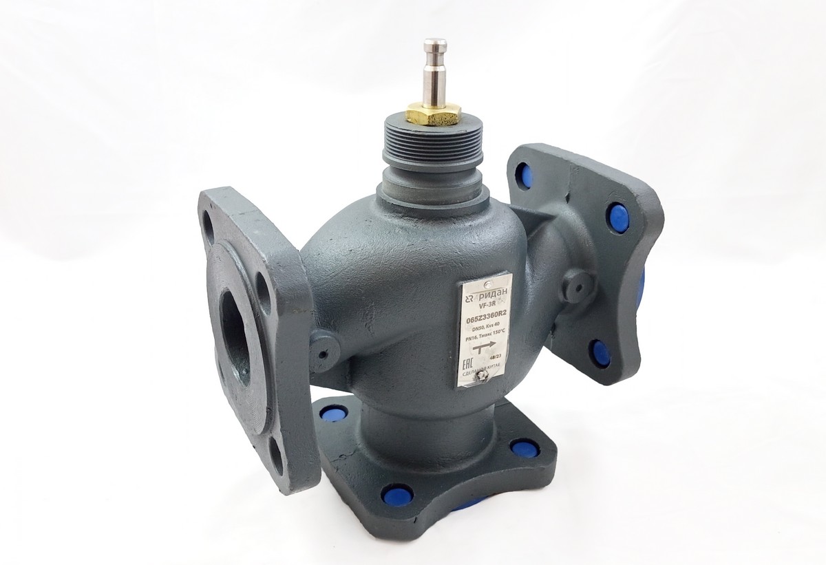 Ridan 065Z3360R2 - Клапан Ридан VF-3R PN16 DN50 kvs40 (новый корпус, квадратные фланцы)
