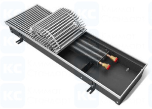 Конвектор медно-алюминиевый внутрипольный Mini Canal с решеткой SNA H11 L130 T26 JagaRus